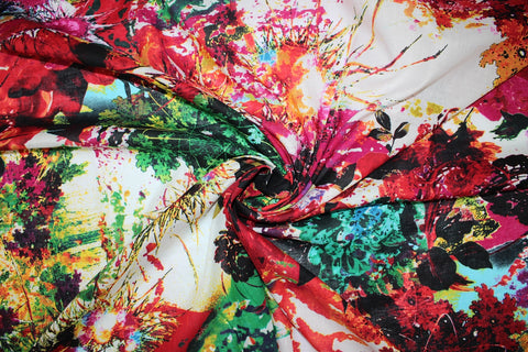 Digital print floral cotton