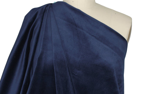 3 1/2 yards of Italian Designer Cotton Velvet - Bright Navy
