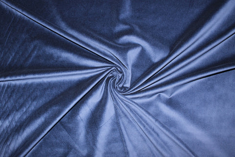 3 1/2 yards of Italian Designer Cotton Velvet - Bright Navy