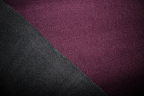 Haute New York Designer Wool Double Cloth - Midnight Purple/Black