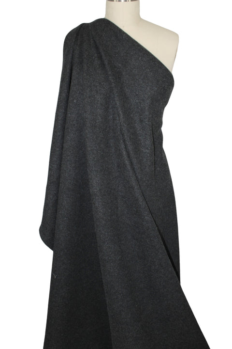 Wool Jersey Double Cloth - Charcoal/Soft Blue