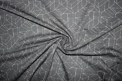 Tile Style Double Knit - Tan on Black