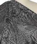 Double faced scuba knit fabric with animal print