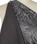 Double faced scuba knit fabric with animal print