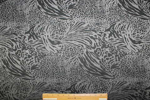 Double faced scuba knit fabric with animal print