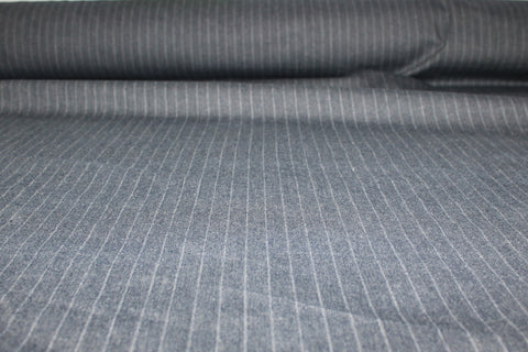 Pinstriped Denim - White on Gray Wash