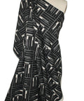 Robert Kaufman Japanese denim with graphic black/gray print