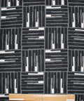 Robert Kaufman Japanese denim with graphic black/gray print