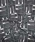 Robert Kaufman Japanese denim with graphic black/gray print