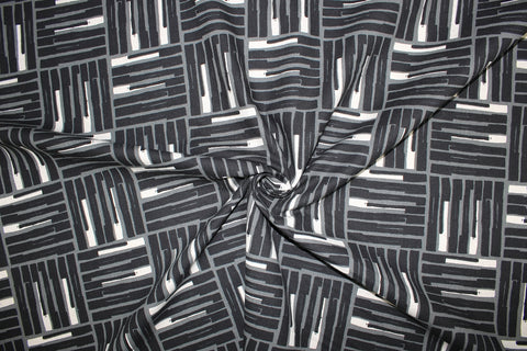 Robert Kaufman Japanese denim with graphic black/gray print
