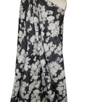 Floral print midweight denim