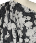 Floral print midweight denim