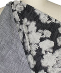 Floral print midweight denim