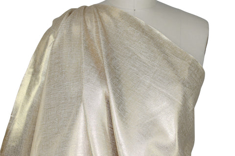 Gold/natural coated denim