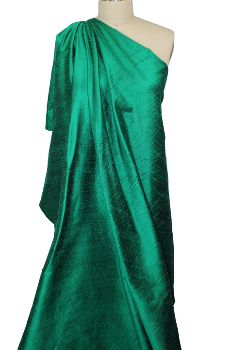 Wide Silk Dupioni - Emerald