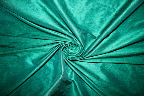 Wide Silk Dupioni - Dark Emerald