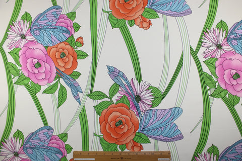 0scar floral silk shantung