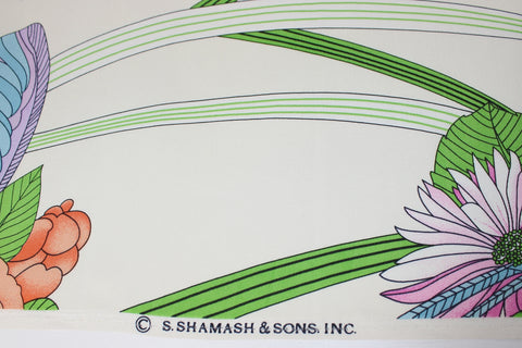 0scar floral silk shantung