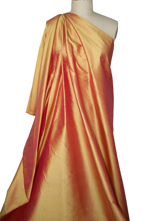 Iridescent silk dupioni
