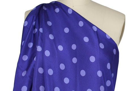 Tone-on-Tone Dots Silk Shantung - Purples