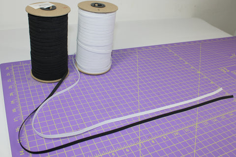 10 Yards of 1/4 Inch Wide Braided Elastic - Black