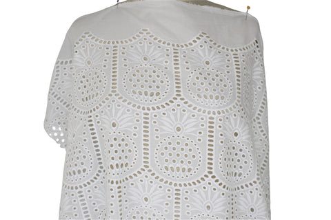 Pineapple scalloped border broderie anglaise (eyelet)