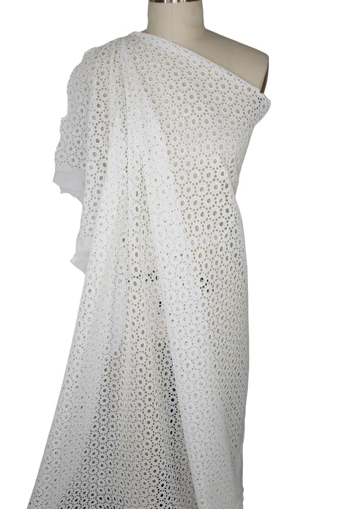 Circular patterned cotton eyelet