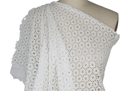 Circular patterned cotton eyelet