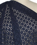 Navy blue geometric eyelet 