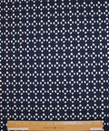 Navy blue geometric eyelet 