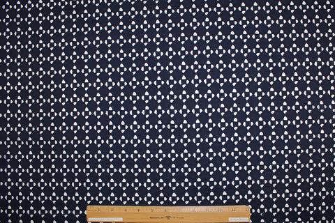 Navy blue geometric eyelet 