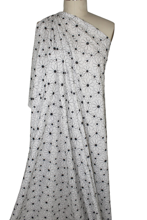 Embroidered cotton lawn