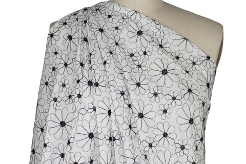 Embroidered cotton lawn