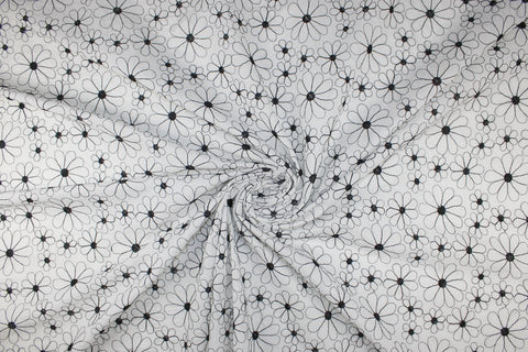 Embroidered cotton lawn