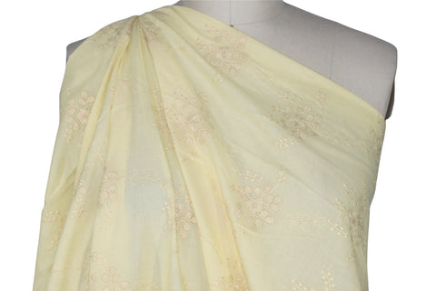 Embroidered cotton lawn