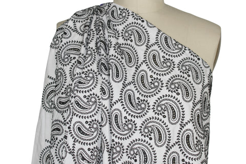 Paisley embroidered cotton