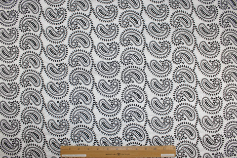 Paisley embroidered cotton