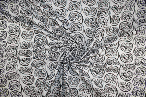 Paisley embroidered cotton