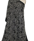 Embroidered black cotton