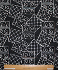 Embroidered black cotton