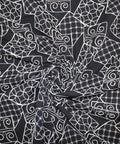 Embroidered black cotton