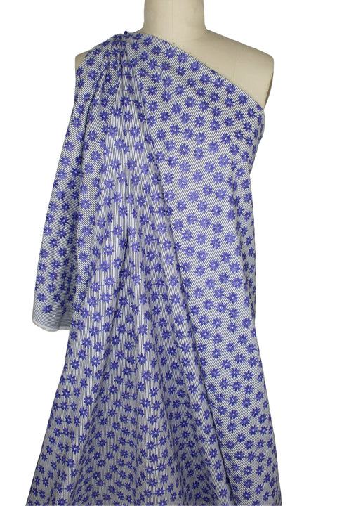 Embroidered cotton oxford cloth