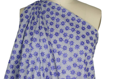 Embroidered cotton oxford cloth