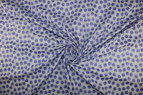 Embroidered cotton oxford cloth