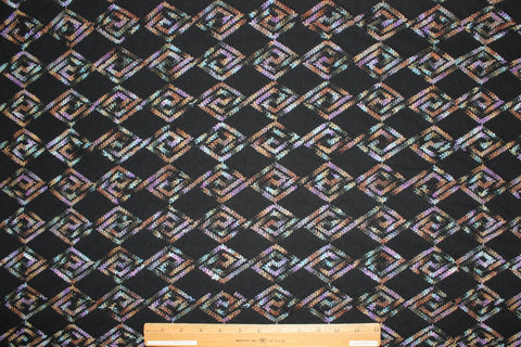 Wool embroidered quilted coating