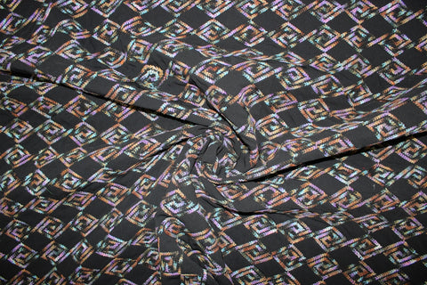 Wool embroidered quilted coating