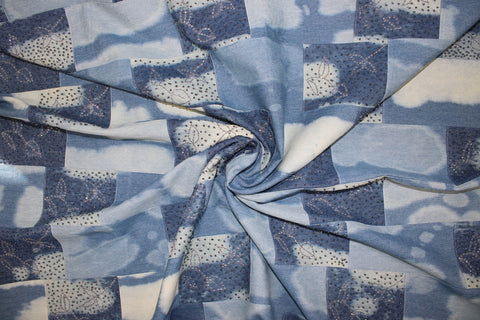 Embellished patchwork denim