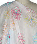 Floral embroidered cotton organdy