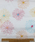 Floral embroidered cotton organdy