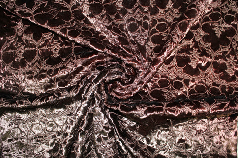 Embroidered velvet coating